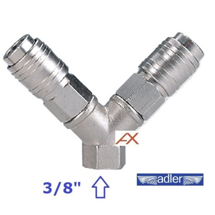 Rozdeľovač typu Y 3/8" vnútorný závit ADLER