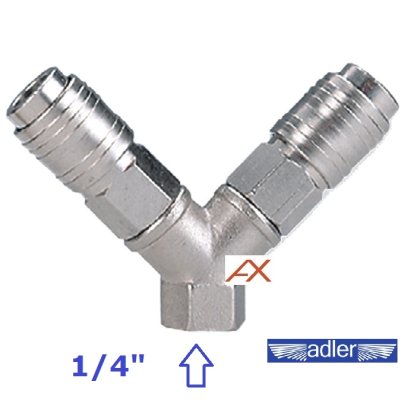 Rozdeľovač typu Y 1/4" vnútorný závit ADLER