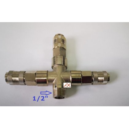 Rozdeľovač  typu T  1/2" vonkajší závit ADLER