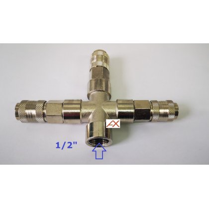 Rozdeľovač typu T  1/2" vnútorný závit ADLER
