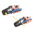 Lisovacie kliešte na telefónne a sieťové konektory RJ11, RJ12, RJ45  190 mm
