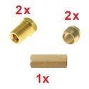 Spojka palivovej trubky 8mm, 2 x M12x1, L 60 mm  mosadz