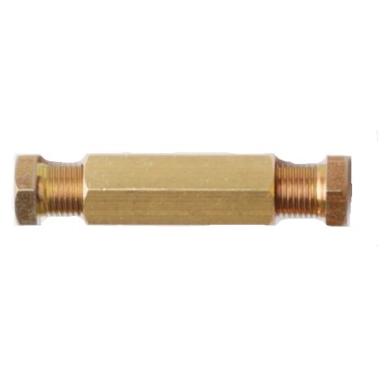Spojka palivovej trubky 8mm, 2 x M12x1, L 60 mm  mosadz