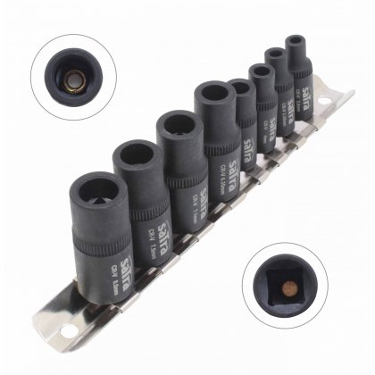 Nadstavce 1/2"-3/8" na držanie závitníkov s magnetom 8ks