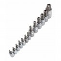 Nadstavce TORX s otvorom TX8 - TX70  1/4", 3/8", 1/2" - sada 13 ks