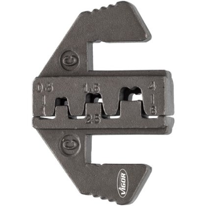 Krimpovacie lisovacie čeľuste  pre otvorené neizolované káblové konektory 0,5 - 6 mm2  VIGOR