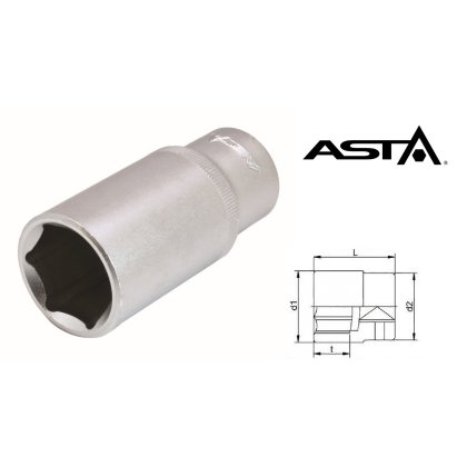 Nadstavec 1/2" 6-hranný 21mm CrV L77mm ASTA