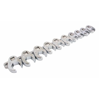 Otvorené vidlicové nadstavcové kľúče  3/8" 10 - 19mm - pružinová lišta  ASTA