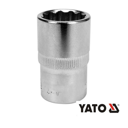 Nadstavec  1/2" 12-hranný  18mm CrV, L 38mm YATO  AS DRIVE