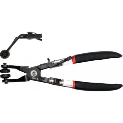 Kliešte na samosvorné hadicové spony 230mm 45° YATO